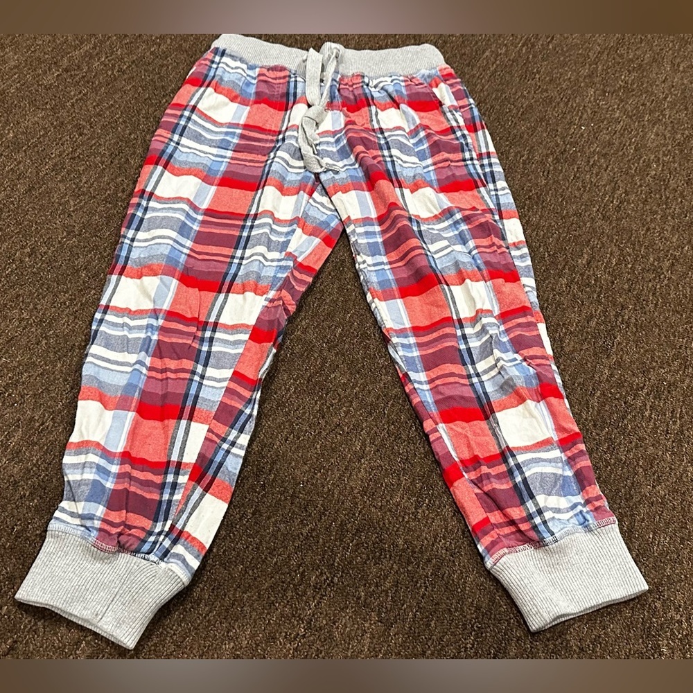 EUC women’s Petite S Aerie PJ plaid bottoms taper comfy warm casual lounge